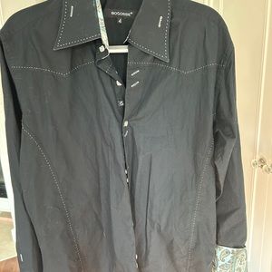 Begose men’s black button down size 4